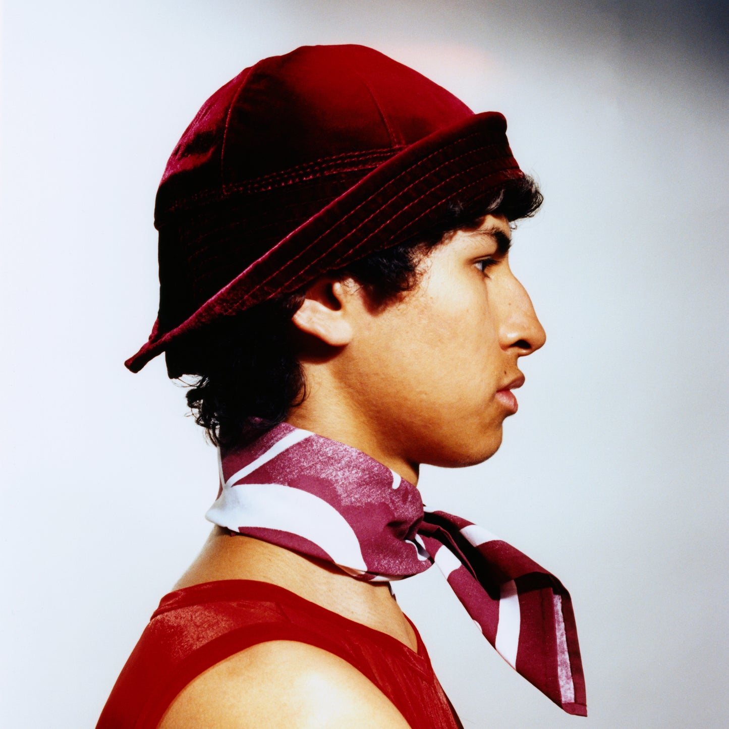 Burgundy Velvet Bonnet