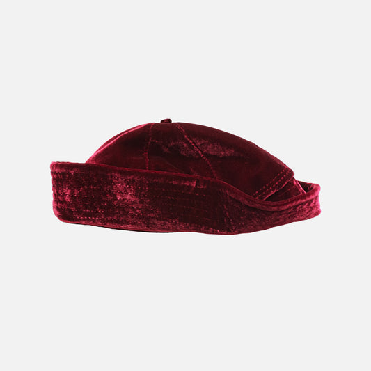 Burgundy Velvet Bonnet